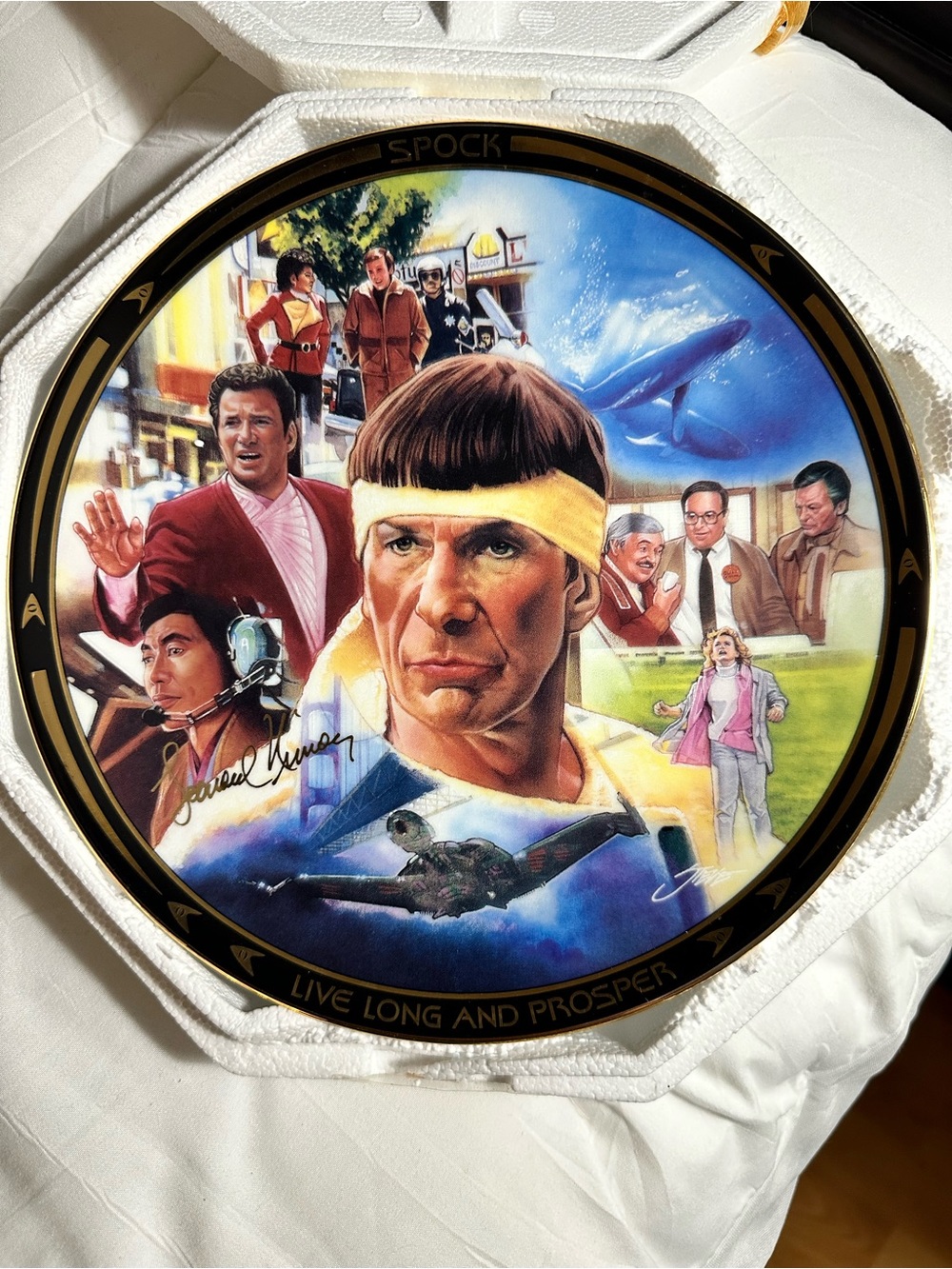 Voyage Home from the Star Trek Life of Spock Plate Collection.